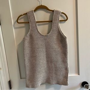 Tibi knit tank with side zip